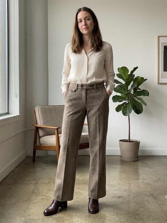 Eddie Bauer Pants - Eddie Bauer Wool Blend Dress Pants Size 4 Brown Career Office Stretch